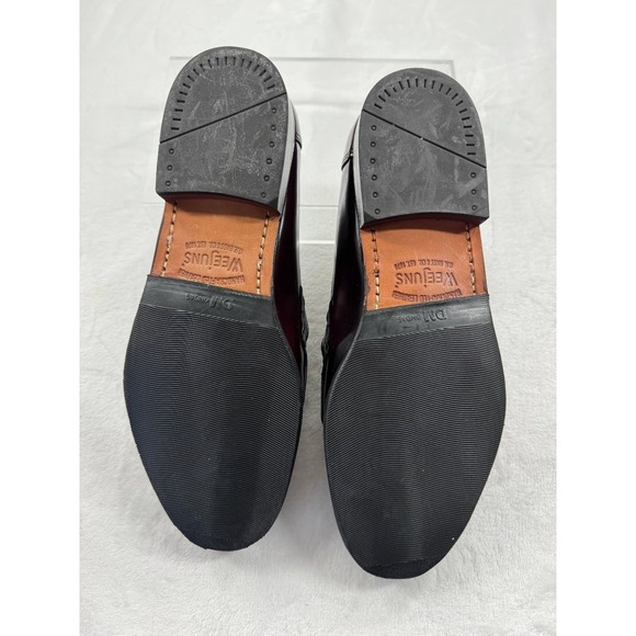 G.H. Bass and Co. Weejuns Loafers Men's 9.5 D Burgundy Leather Tassels Slip-On - Picture 14 of 14